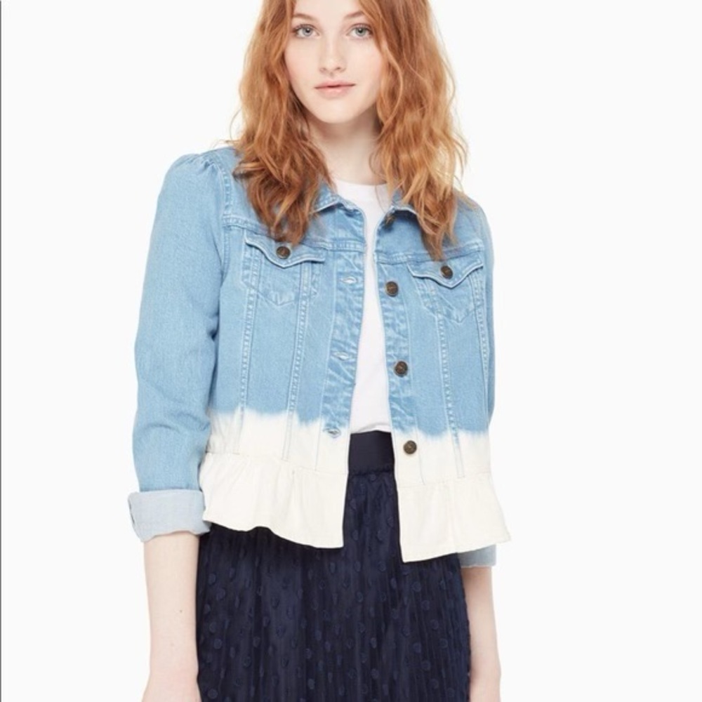Kate Spade Brooke Street Dip Dye Denim Jacket